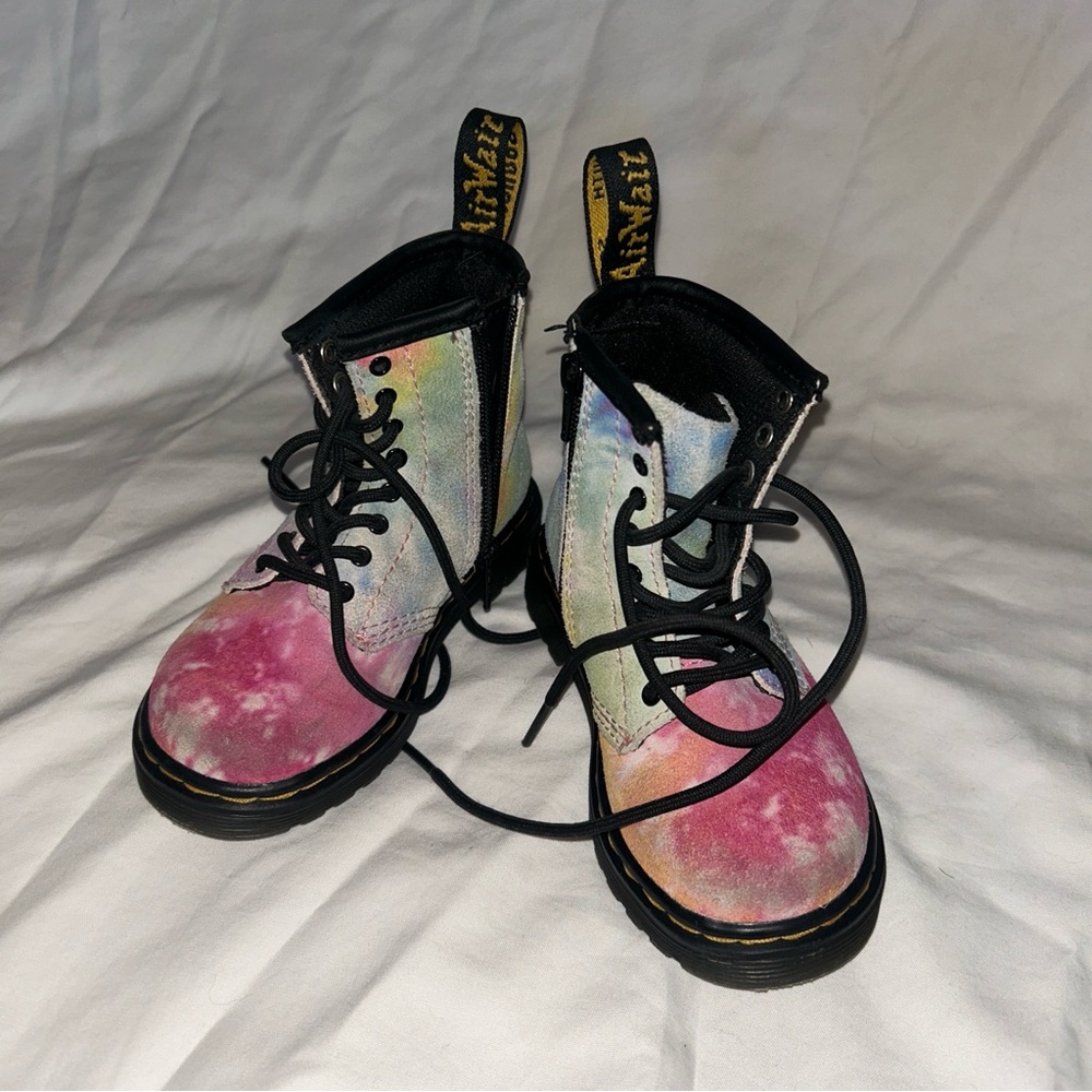 Dr. Martens Kid's Tie-Dye Combat Boots